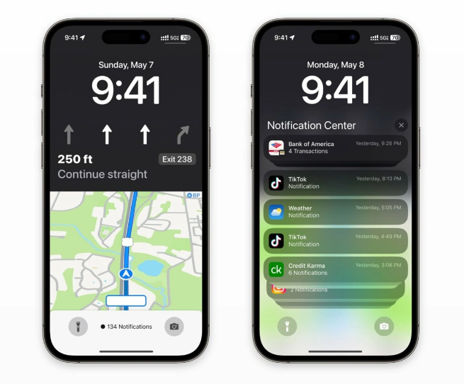 常州苹果维修服务分享iOS17锁屏地图导航半屏显示长什么样 